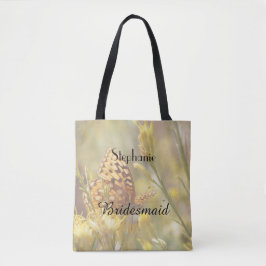 Brautjungfern-personalisierte Tasche, gelber Tasche