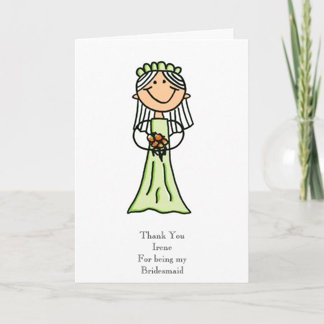 Brautjungfern-Skizze, danke (Vorderseite)