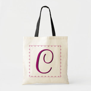 Brautjungfern-Tasche - MAGENTAROTES Monogramm Tragetasche