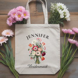 Brautjungfern-Tasche mit individuellen Wildblumen  Tragetasche