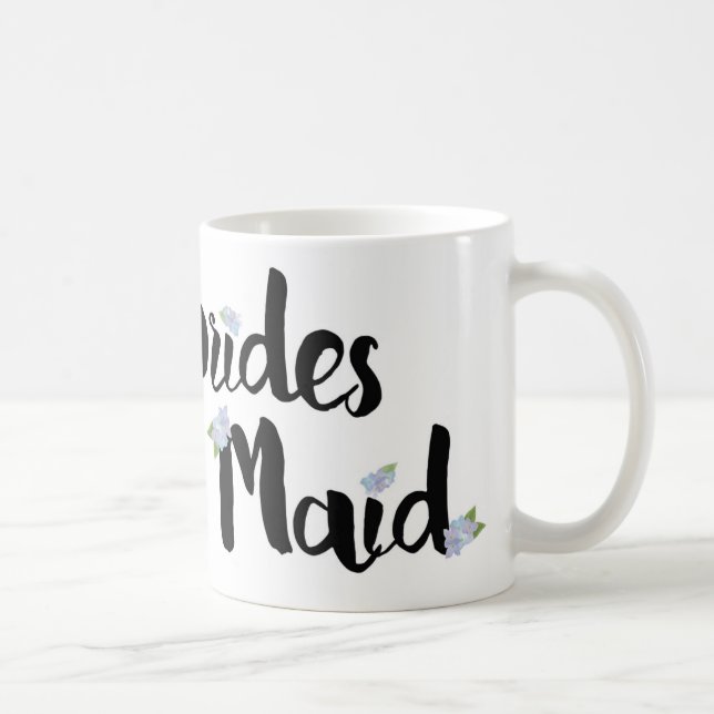 Brautjungfern-Tasse - lila Hydrangeas Kaffeetasse (Rechts)