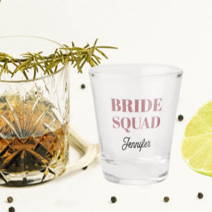 Brautjungfern-Truppe für eine Hochzeit in staubige Schnapsglas