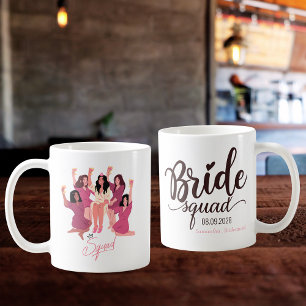 Brautjungfern-Truppe personalisierte Brautjungfer Kaffeetasse