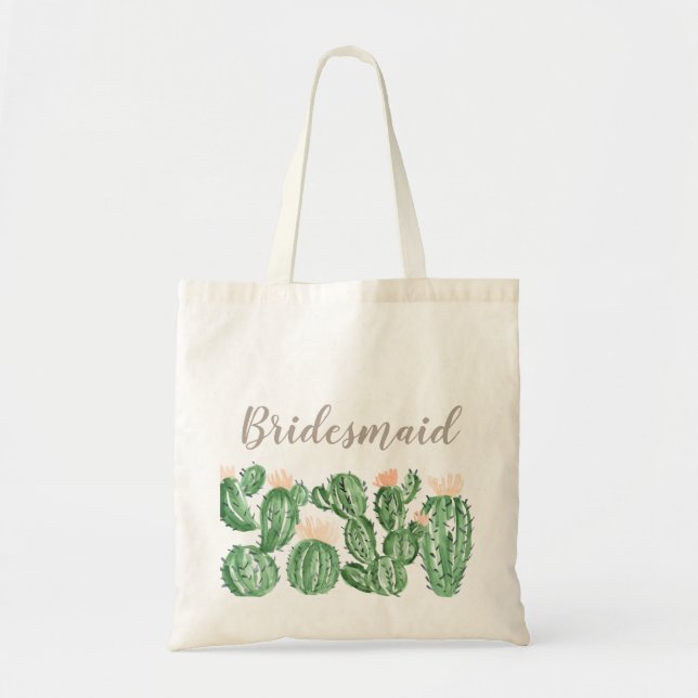 Brautjungferngeschenk-Taschentasche des Kaktus Tragetasche (Vorne)