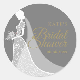 Brautjungfernparty-Spitze-Hochzeitskleid-Geschenk Runder Aufkleber