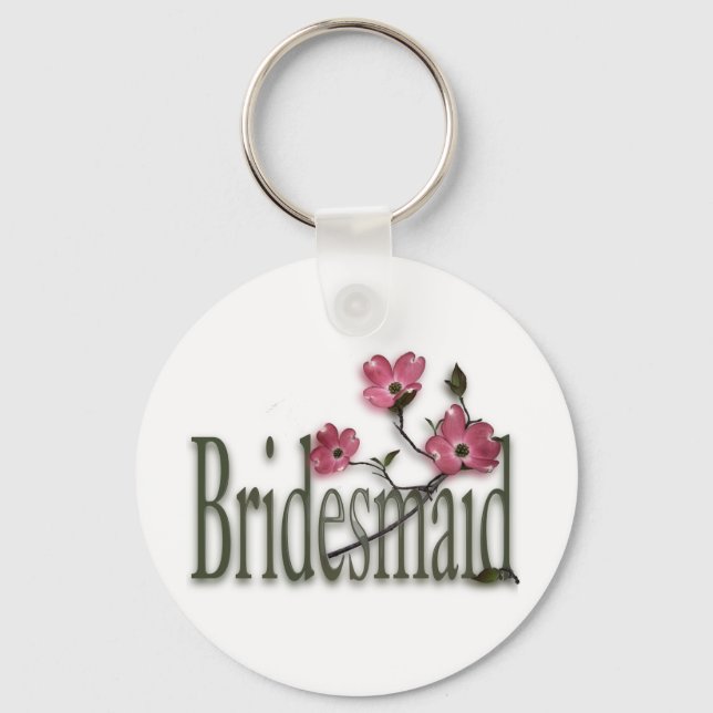 Brautjungfrau/Dogwood-Hochzeit Schlüsselanhänger (Vorderseite)