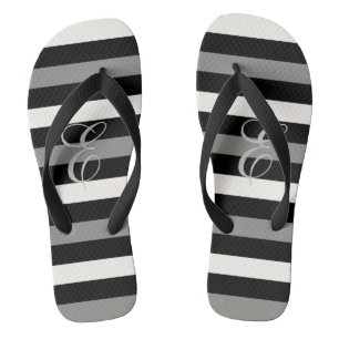 Brautjungfrau in Weiß und Schwarz Flip Flops