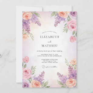 Brautkleid Blush Lila Wisterie Einladung