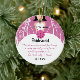 Brautkleid Brautjungfer Weihnachten Ornament