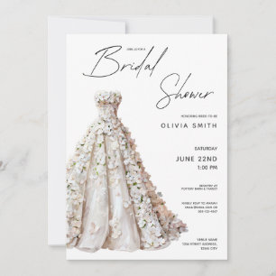 Brautkleid Brautparty Einladung
