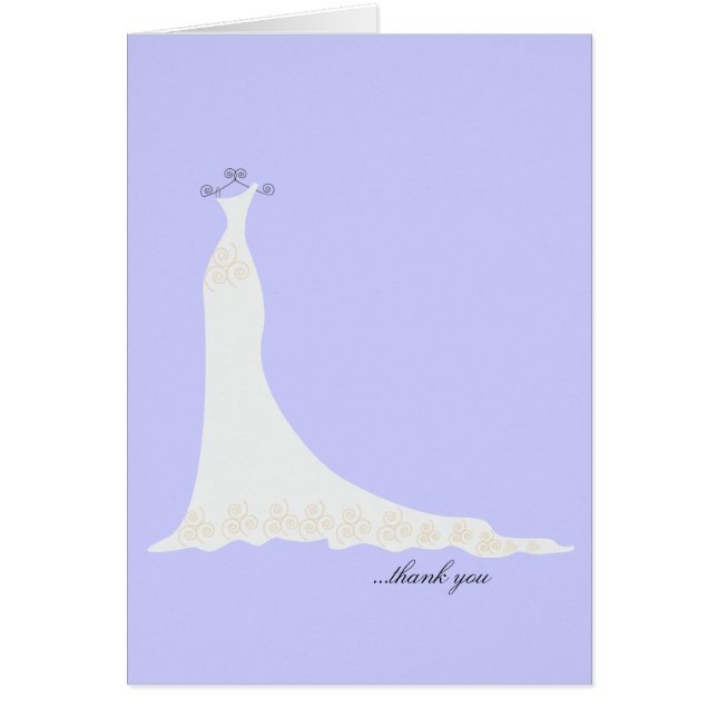 Brautkleid-Dankeskarten {Violett} (Vorne)