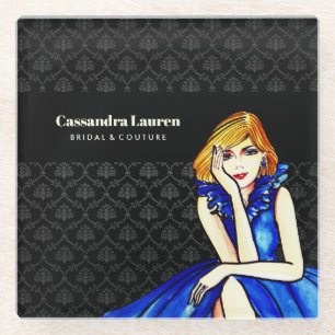 Brautkleid Dunkel Königblau Cocktailkleid Schwarz  Glasuntersetzer