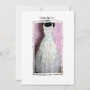 Brautkleid-Einladung im Vintage-Stil Einladung