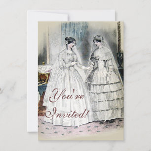 Brautkleid im Vintage-Stil Einladung