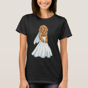 Brautkleid Pudel Hochzeit T-Shirt