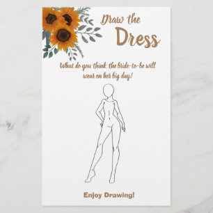 Brautkleid-Ratspielkarte Sonnenblumen Flyer