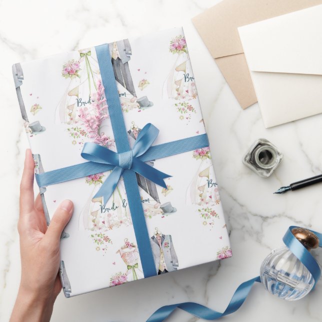 Brautkleid und Hochzeitskleid Geschenkpapier (Schenken)