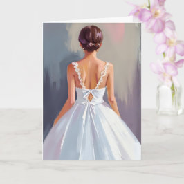 Brautkleid | Weißes Spitzenkleid Wasserfarben Kart Karte
