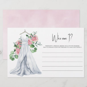 Brautkleid - Wer bin ich Brautparty-Spiel Briefpapier