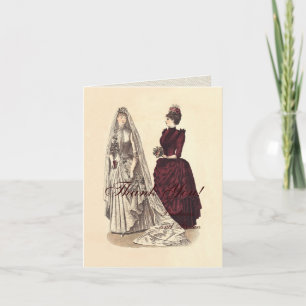 Brautkleider Hochzeit Frauen Vintage Dankeskarte