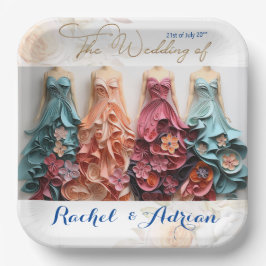 Brautkleidstil Pappteller