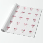 Brautkommando hinzufügen Name Monogramm Brautjungf Geschenkpapier<br><div class="desc">schönes Design</div>