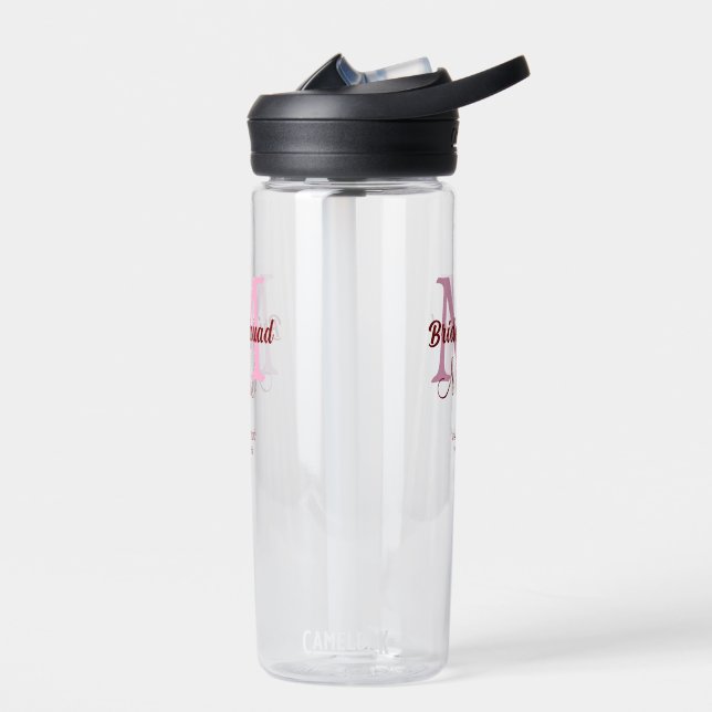 Brautkommando hinzufügen Name Monogramm Brautjungf Trinkflasche (Links)