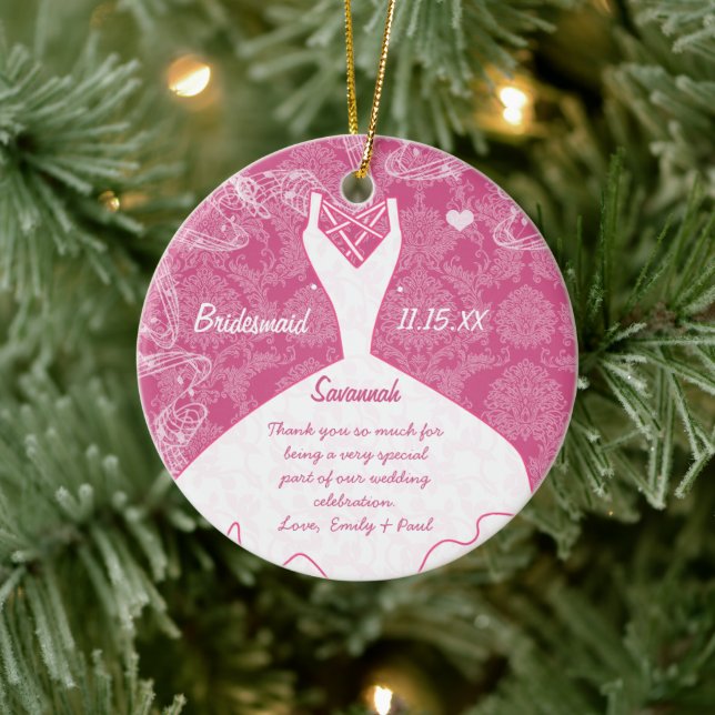 Brautmädchen für Hochzeitsfeier wählen Hintergrund Keramik Ornament (Baum)