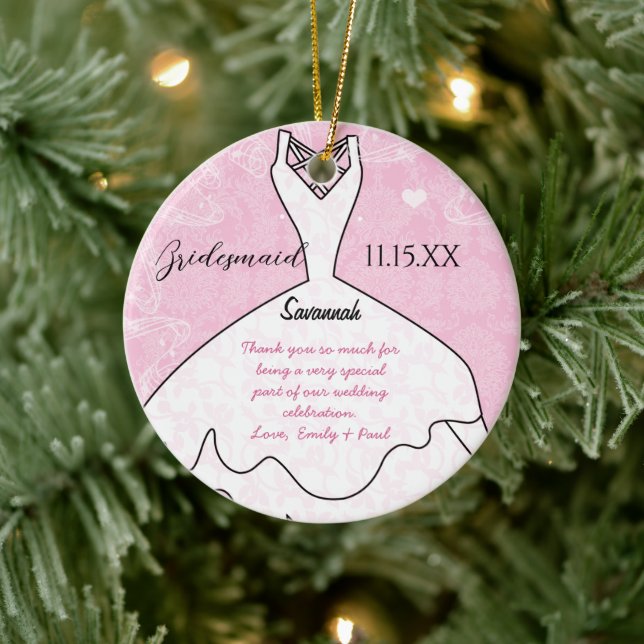 Brautmädchen für Hochzeitsfeier wählen Hintergrund Keramik Ornament (Baum)