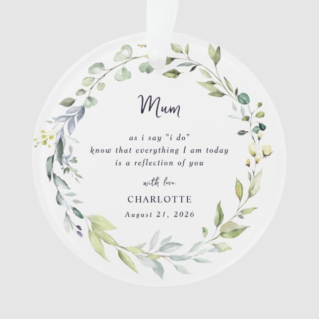 Brautmutter-Andenken-Schmuck Ornament (Vorderseite)