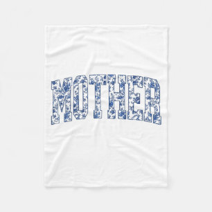 Brautmutter Blau Floral Toile Passend Fleecedecke