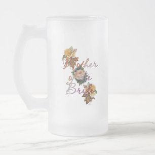 Brautmutter Blumen Mattglas Bierglas