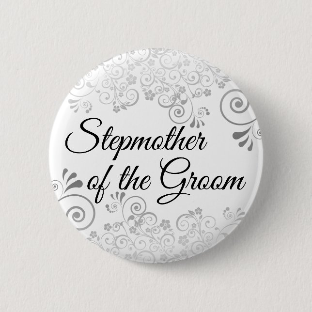 Brautmutter des Bräutigams Silber-Filigran Button (Vorderseite)