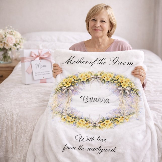 Brautmutter Freesien-Kranz Hochzeitsgeschenk  Fleecedecke (Von Creator hochgeladen)