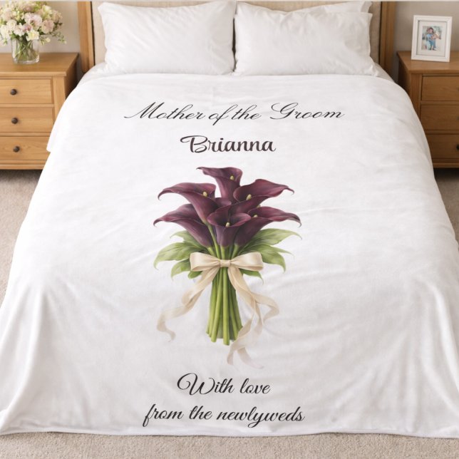 Brautmutter-Geschenk Calla Lily Hochzeitsgesellsch Fleecedecke (Von Creator hochgeladen)