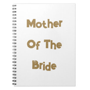 Brautmutter Hochzeiten Gold Weiß Geschenk Gefallen Notizblock