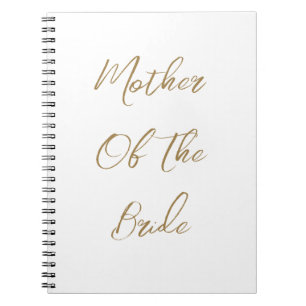 Brautmutter Hochzeitsgeschenk Gefallen Gold Schrif Notizblock