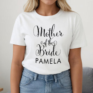 Brautmutter Kalligrafie Name T-Shirt