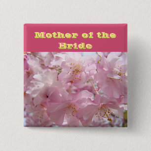 Brautmutter Knöpfe Pink Blossom Blumen Button