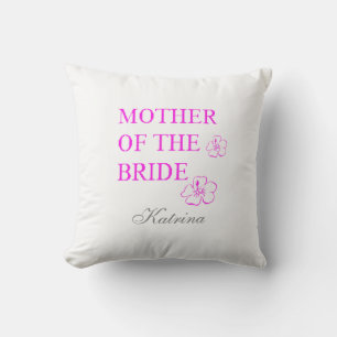 Brautmutter Name Monogramm Hochzeiten Floral Kissen