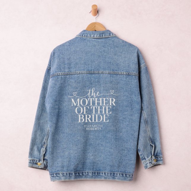 Brautmutter-Skript-Herzen Fette Hochzeit Jeansjacke (Hangar)
