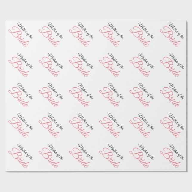 Brautmutter Skript Pink Geschenkpapier (Saum)