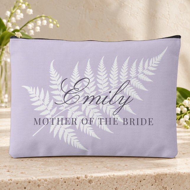 Brautmutter Soft Lavender White Fern Large Zubehörtasche (Von Creator hochgeladen)