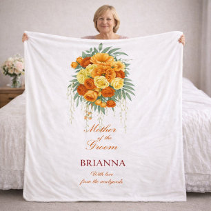 Brautmutter Wildblumen Hochzeitsgeschenk Fleecedecke