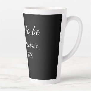 Brautname Datum schwarz weiß Junggesellinnenabschi Milchtasse