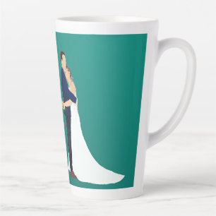 Brautpaar, helle Hauttöne Milchtasse