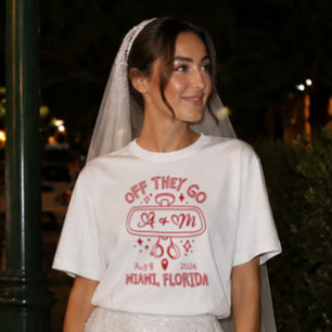 Brautpaar-Shirt mit Rückspiegel-Motiv T-Shirt