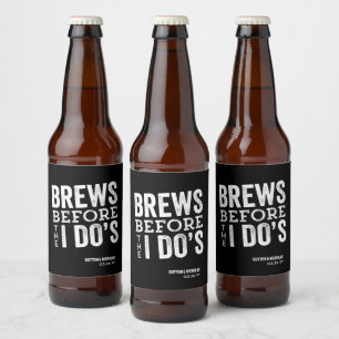 Brautpaar-spezifisches Schwarzes Hochzeitsgeschenk Bierflaschenetikett