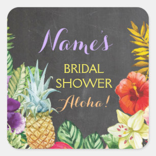 Brautparty Aloha Luau Hübsch Stickers Labels