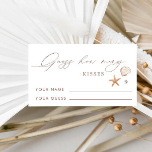 Brautparty an der Küste Wie viele Kisses Bridal Sp Begleitkarte